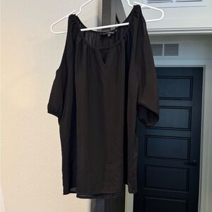 Express Black Open Shoulder Blouse